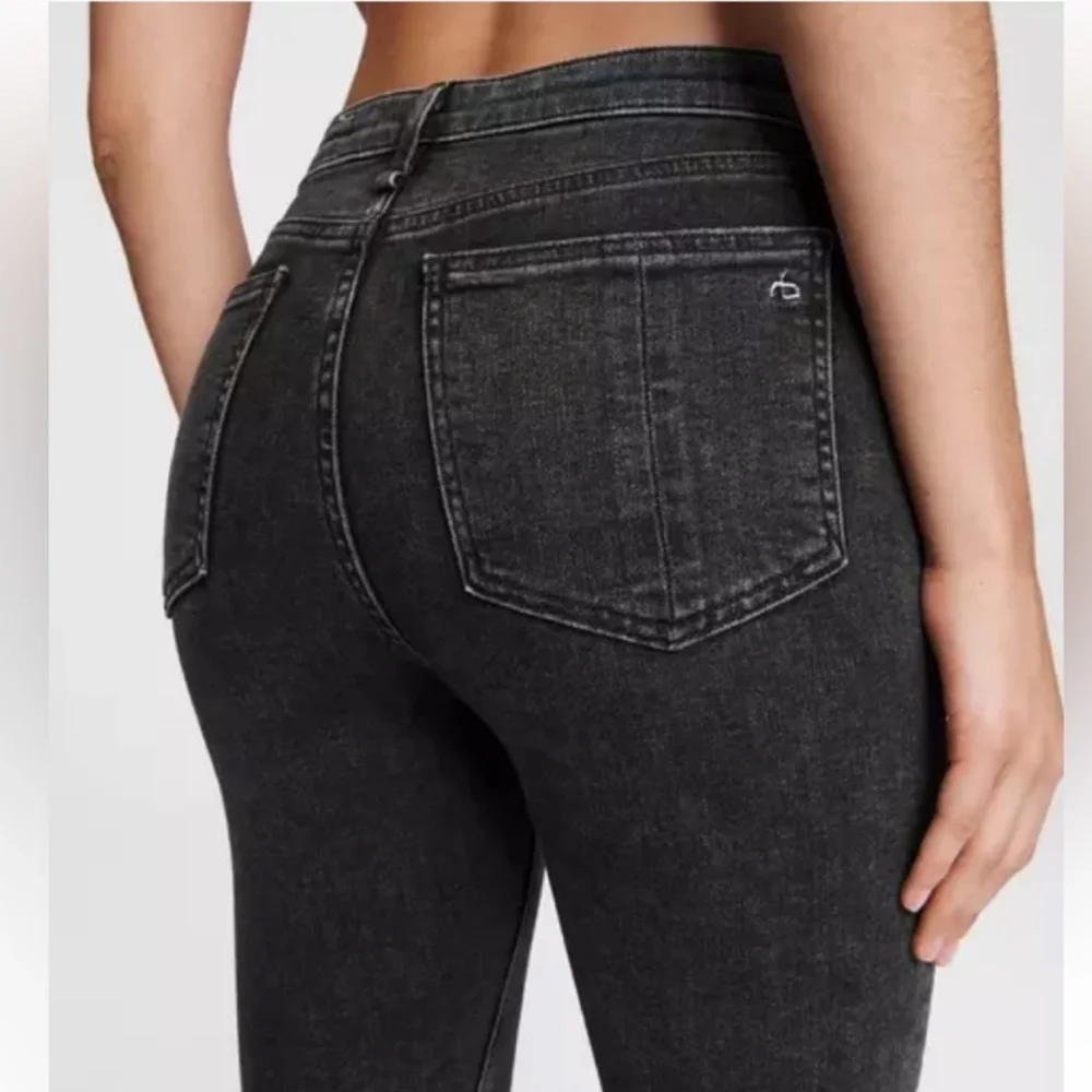 ✨ RAG & BONE ✨ NWT Black Destructed High Rise Ankle Skinny Jeans Size 25 - Picture 2 of 16